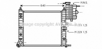 AVA QUALITY COOLING msa2243 -  Радиатор, охлаждение двигателя